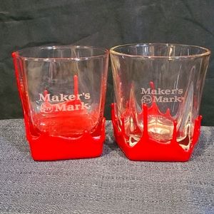 Set of 2 Makers Mark Cocktail Glasses